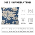 thumbnail image 5 of ONETECH Floral Lotus Blue Flower Pillow Cover,Flower Floral Lotus Blue Pattern Chinese Blossom Lily Cushion Throw Pillow Covers Outdoor Sofa Couch Pillowcase, 5 of 5