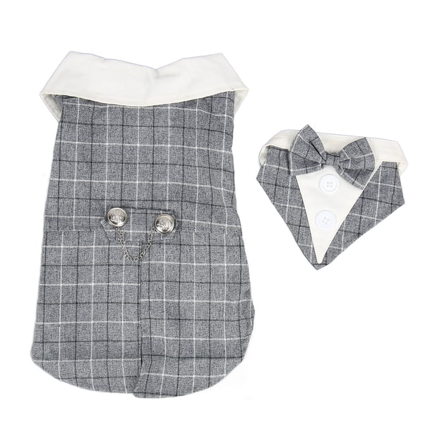 Disfraz De Esmoquin Para Mascotas, Traje De Boda Decorativo Para Mascotas Elegante Broche De Cadena Suave Corbata De Lazo Para Perros Medianos Para Perros Grandes Para Fiesta De ANGGREK XS