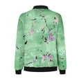 thumbnail image 5 of Feancey Sales Today Womens Fashion Bomber Jackets Floral Print Casual Flight Jackets Teen Girls Fall Lightweight Zip Up Long Sleeve Varsity Jacket Outwear Multicolor XL, 5 of 5