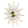 thumbnail image 6 of Gold Sun Wall Clock for Living Room Decor, Golden Sun Shape Decorative Wall Clock, Large Wall Clock 19.6*7.87in, 6 of 21
