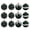 Green, variant on Christmas Tree Decorations Ornament Set for Fall Halloween, 12ct 2.36 Inches Orange Purple Black Shatterproof Christmas Ball Ornaments Hanging Xmas Holiday Party Decor
