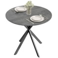 thumbnail image 1 of HOMCOM Round Dining Table, Industrial Kitchen Table with Cross Steel Legs, 1 of 10