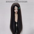 thumbnail image 4 of Peluca De Muñecas, 1/4 De Reemplazo De Cabello Largo Y Liso Peluca De Muñeca Peluca Para Bebés Para Niñas DIY Trimable Suave Temperatura De Seda Bola De Seda Muñeca, 4 of 7