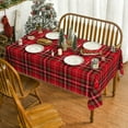 thumbnail image 2 of Christmas Tablecloth 60×84 Inch Rectangular, Buffalo Plaid Red Washable Table Cover for Party Picnic Dinner Decor, 2 of 6