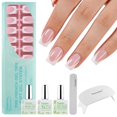 thumbnail image 1 of Kit de uñas Vansiho Pink Deep French Gel con lámpara y 150 puntas, 1 of 6