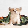 thumbnail image 4 of Yiaed Watercolor Tropical Flowers Print Dog Blankets-Cat Blanket Washable for Couch Protection,Puppy Blanket, Soft Plush Reversible Throw Furniture Protector-, 4 of 8