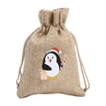 thumbnail image 2 of Ganfancp Navidad Impreso Lino Regalo Bolsa Santa Mochila Bolsa de Caramelos Bolsa 1Pc Ofertas Del Día Sólo En Línea 1 Bolsa para Caramelos, 2 of 6
