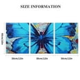 thumbnail image 3 of Shadudu Butterfly Paint Splatters Canvas Wall Art Triptych for Living Room Bedroom Home Office Decor 12"x16"x3pcs, 3 of 6