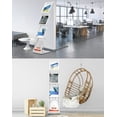 thumbnail image 3 of QWORK Foldable Brochure Display Stand, Magazine Brochure Display Rack Stand, 4 Pocket Literature CatalogTradeshow Display Stand, for Office Store and Exhibition Trade Show (White), 3 of 8