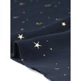 thumbnail image 5 of INSPIRE CHIC Women's Party Sheer Short Sleeve Gilding Shiny Metallic Stars Top S Dark Blue, 5 of 5