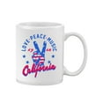 thumbnail image 1 of Peace Sign With Usa Flag Design. Mug  -Image by Shutterstock,, 1 of 4