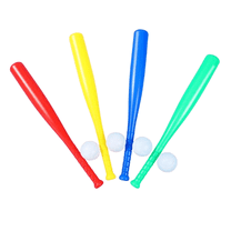 BESTSKY 2Pcs Kids Sports Toy Threaded Handle Toy Baseball Set Smooth and Delicate Plastic Hollow Baseball