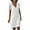 White, variant on LYXSSBYX Summer Dresses for Women Women's Summer Casual Lace Solid Color V-neck Short-sleeved Dress