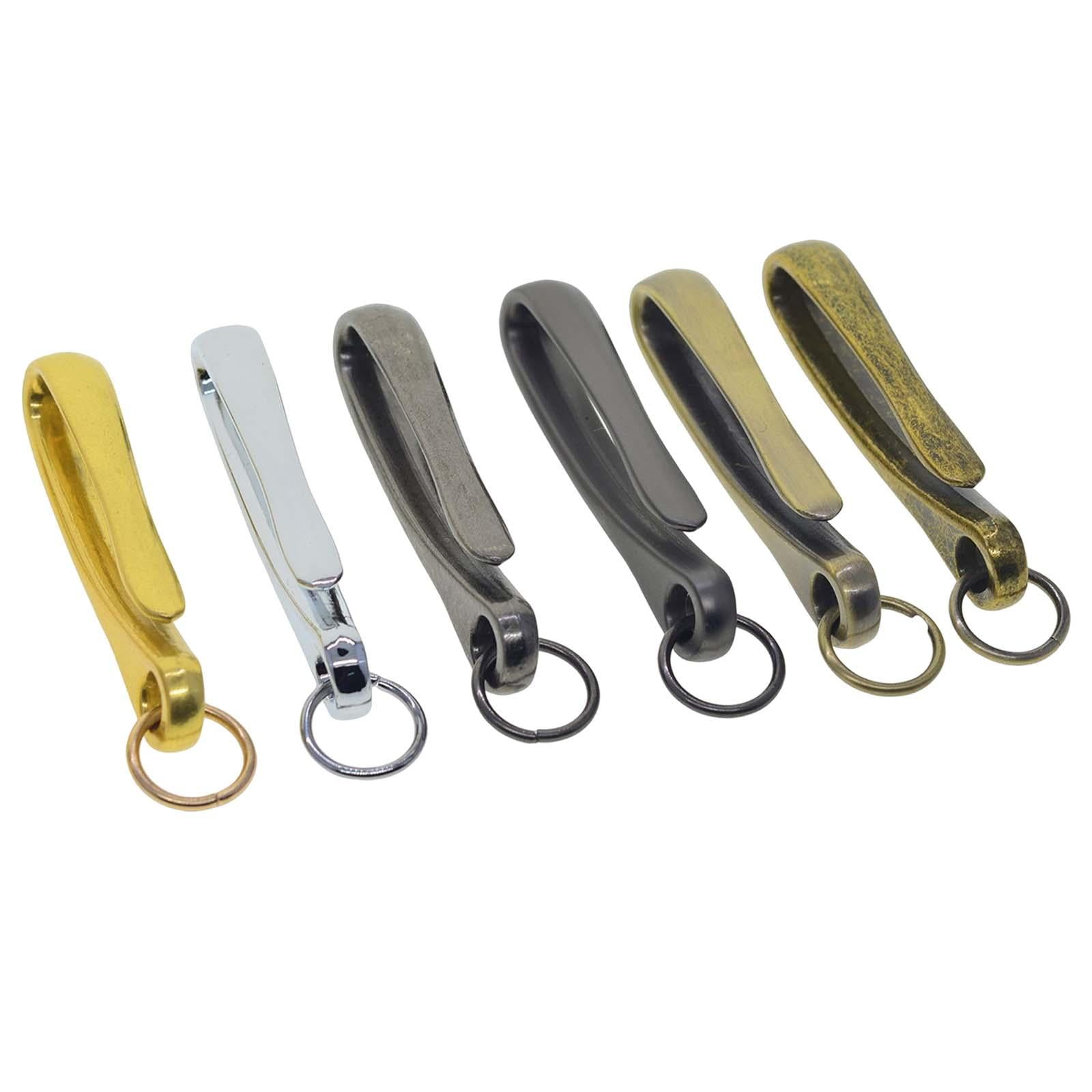 6Pcs Japanese Fish Hook Keychain Belt Clip Purse Wallet Holder color