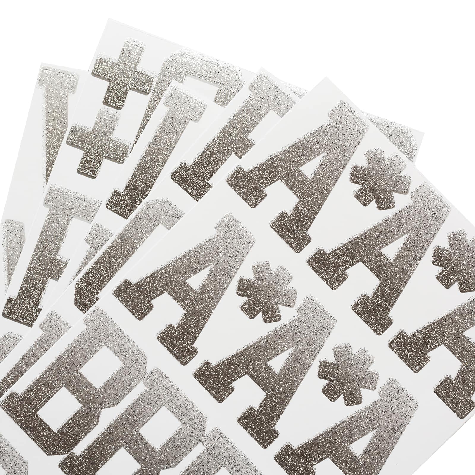 Recollections Silver Glitter Ombre Alphabet Stickers, 6 Packs: 117 ct. (702 total)