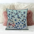 thumbnail image 2 of Glory of Flowers Peacock Indoor/Outdoor Pillow with Removable Cover in Light Green Aqua Brown26x26, 2 of 7