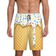 thumbnail image 1 of Balery White Ice Cream Pantalones cortos de pijama de punto de algodón para hombre con cinturilla y bolsillos-4X-Large, 1 of 6