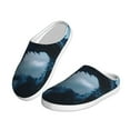 thumbnail image 2 of Daiia Blue Thunder Storm Dragon Print Women’s Fuzzy Slippers Memory Foam Lightweight House Shoes Cozy Loafer Flannel House Shoes-42/43, 2 of 7