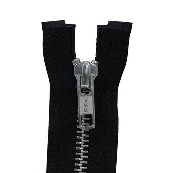 Fermeture à glissière unidirectionnelle COSTUMAKERS, bleu marine, 60 cm (24 po), dents métalliques n° 10 pour vêtements d'extérieur 60 cm/24 po