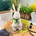 thumbnail image 3 of Sktrpolifis Easter String Rope Tailless Standing Bunny Figurine, Plastic & Rope Material, for Table Shelf Mantel Decor, 3 of 5
