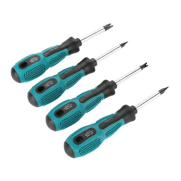 Rdeghly U Fork Type Screwdriver,4pcs U Fork Type Magnetic Screw Driver CRV Multifunctional Hand Tool Screwdriver Set, U Type Screwdriver