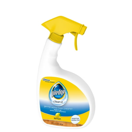 Pledge Gentle Wood Floor Cleaner Trigger, Lemon, 32 fl oz