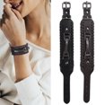 thumbnail image 4 of Brazaletes De Moda, Pulsera Trenzada, Pulsera Informal Simple Y Elegante Cuero De PU De Moda Para Hombres, Mujeres, Niños Y Niñas ANGGREK No, 4 of 7