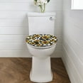 thumbnail image 2 of ZIATUBLE Sunflower Toilet Lid Seat Cover Cow Print Toilet Lid Covers for Bathroom Elongated Toilet Seat Dust Cover Easy to Install Toilet Lid Cover Oblong Toilet Protective Cover, 2 of 6