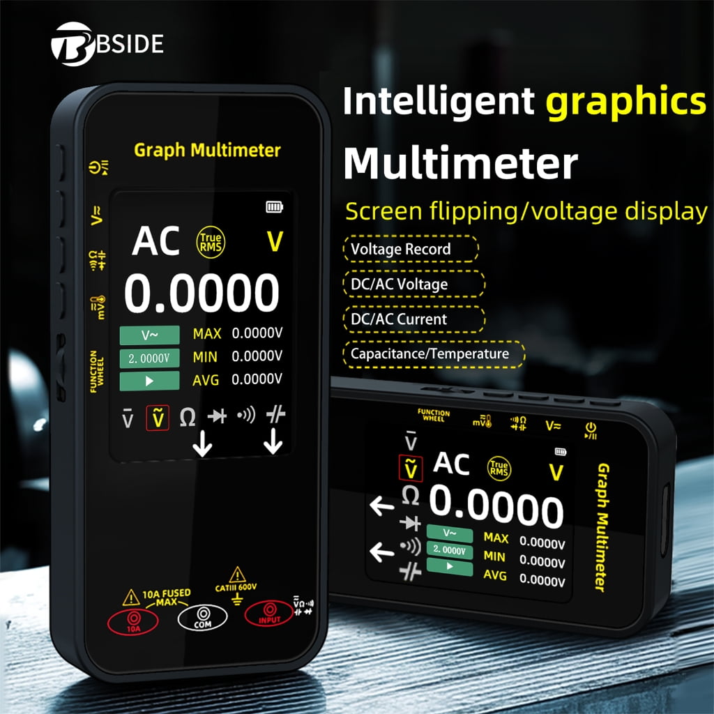 Graphing Multimeter with Large Screen Display Data Recording and Auto Power Off for Electrical Measurement