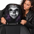 thumbnail image 4 of 11x10.2 Inch Horror Ghost Print Car Headrest Cover, Spooky Zombie Demon Face Auto Seat Head Pillow Protector for Halloween Vehicle Interior Decor, 4 of 6