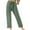 Green, variant on Plus Size Solid Relaxed Crinkle Pants Wide Leg Casual Summer High Waist Trousers Fashion Work Office Cropped Pant