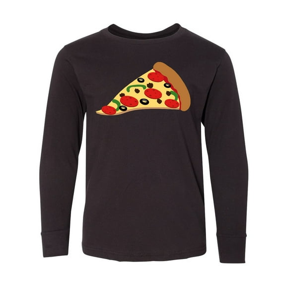 Inktastic Pizza Slice Long Sleeve Youth T-Shirt