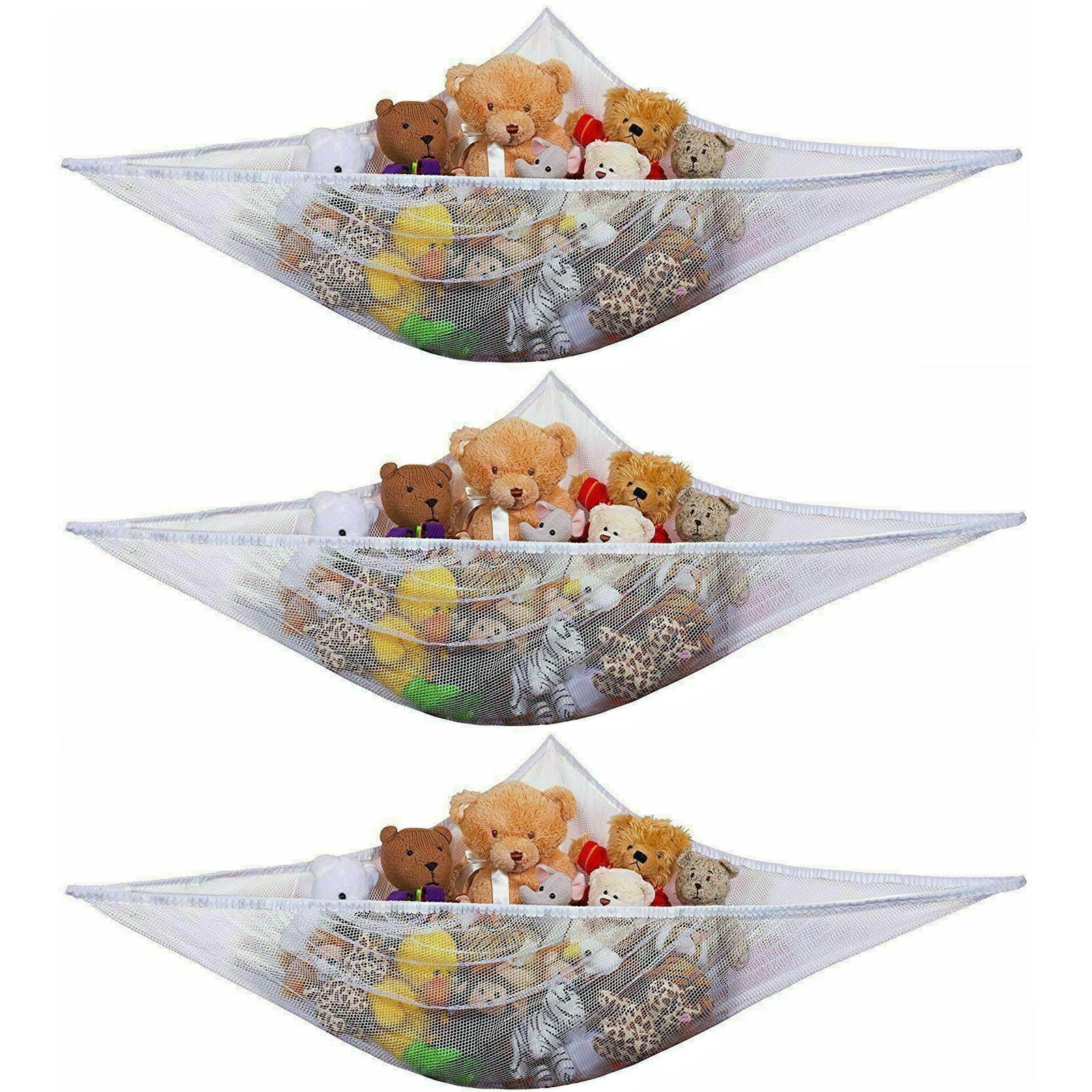 AUREVOIR Toy Hammock Stuffed Animal Toys Organizer Large Soft Toy Mesh
