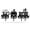 Black, variant on RealSteel Outdoor Christmas Train Set – Holiday Yard Decorations – Winter Xmas Spirit Décor – Santa Clause, Snowman, Elves & Peppermint – Feliz Navidad – Garden Art Display with Stakes (TS)