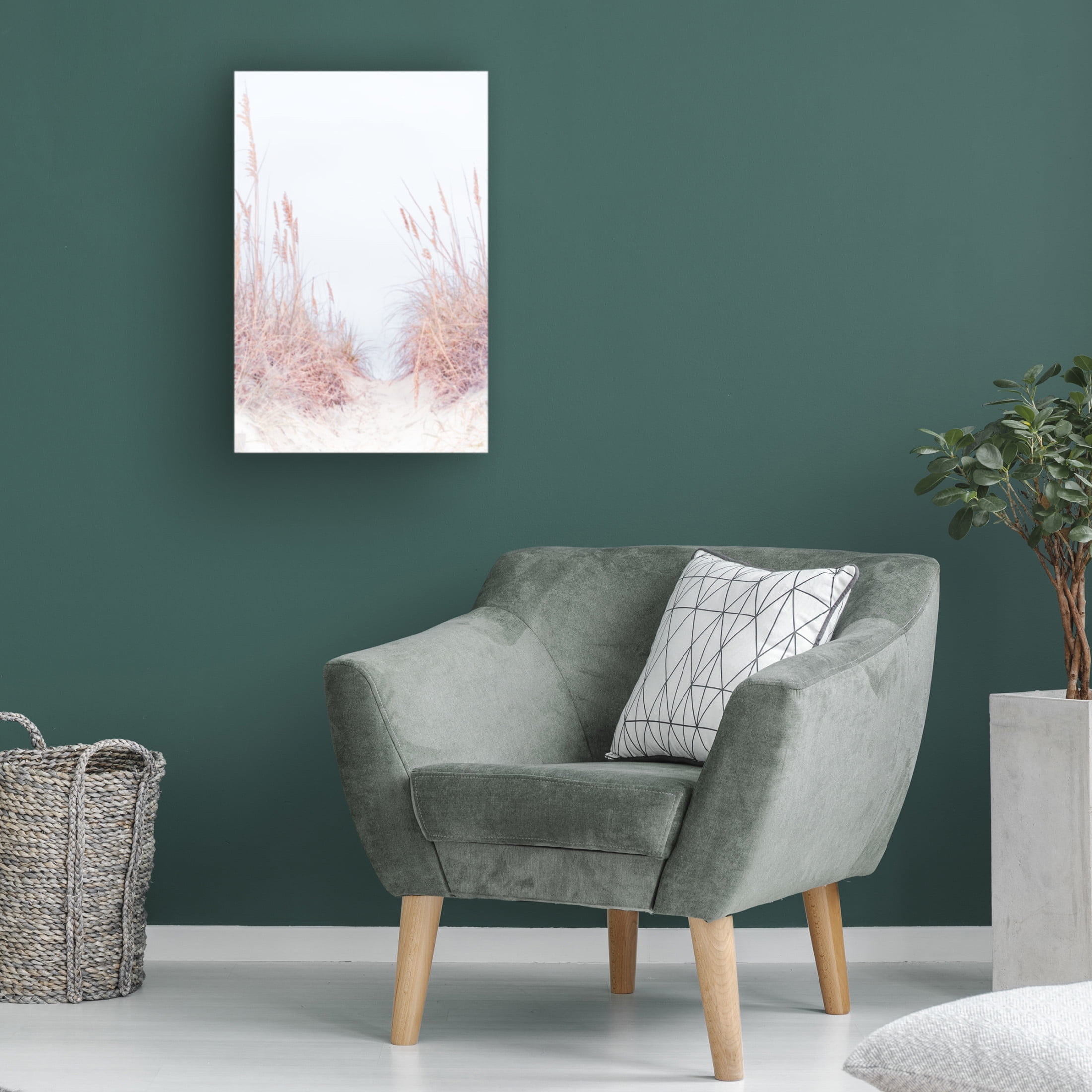 Canvas Wall Art - Life BeautifuLEE 'The Pastel Beach Pathway' Wall Art for Living Room, Bedroom, or Office Décor by Trademark Fine Art - 12 x 19 Inches