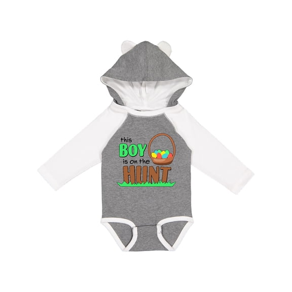 Inktastic This Boy is on the Hunt- Easter eggs Boys Long Sleeve Baby Bodysuit