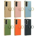 thumbnail image 2 of Phone case for Samsung Z fold 5 electroplated woven ring bracket protective leather cover. Protective film, 2 of 11