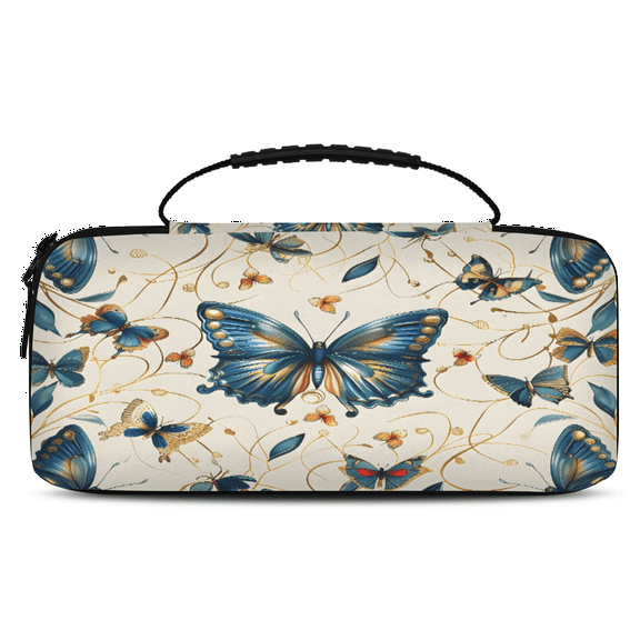 Herdesigns Butterfly Carry Case Compatible with Nintendo Switch 2, with 20 Game Card Slots, Vintage Floral Portable Travel Carrying Case Pouch for Accessories & Games