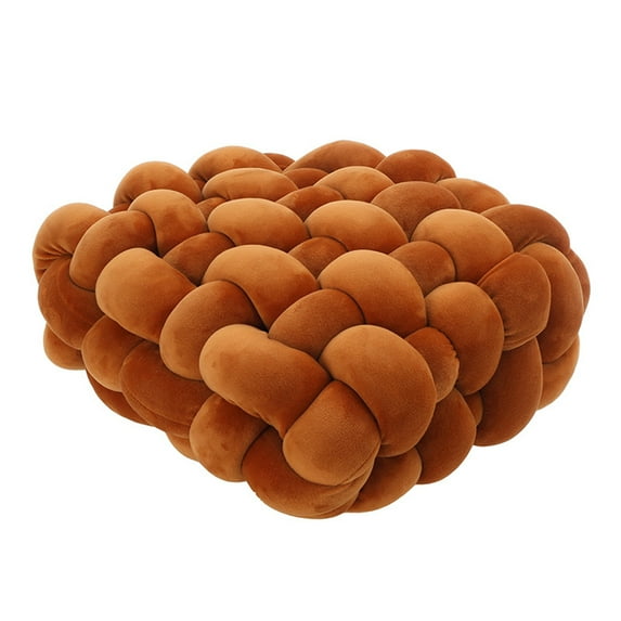 Mightlink Throw Pillow Soft Touch Comfortable Woven Plush Living Room Sofa Knot Design Cushion Home Decor for Daily Life