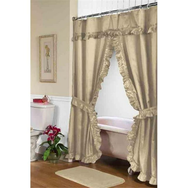 FSCD-L-44 72 x 72 in. Lauren Rideau de Douche Double Swag&44; Linge de Maison