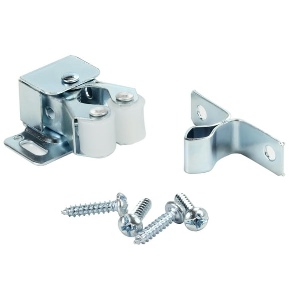 Rok Zinc Double Roller Catch Latch for Kitchen Cabinet Doors in Zinc Finish