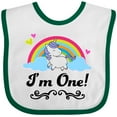 thumbnail image 3 of Inktastic 1st Birthday Unicorn Rainbow 1 Year Old Party Girls Baby Bib, 3 of 4