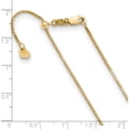 thumbnail image 2 of 10K Yellow Gold Jbsp's Adjustable .9mm Box Chain (22 X 0.9) Made In Italy 5190-22, 2 of 5