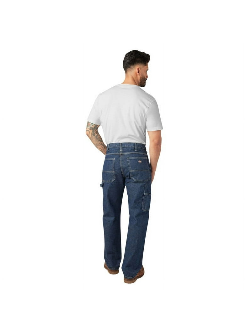 Dickies Men's Relaxed Fit Heavyweight Carpenter Jeans, Rinsed