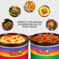 thumbnail image 3 of Nostalgia Taco Tuesday Dos Mini Fiesta Dippers, 0.65 Qt. Capacidad, incluye tapa, perfecto para queso, chile, frijoles, pollo, carne de res, rojo/verde, 3 of 5