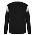 thumbnail image 5 of ZCFZJW Mens Striped Color Patchwork Crewneck Sweatshirts Casual Long Sleeve Regular Fit Graphic T-Shirts Trendy Cozy Athletic Pullover Tops M, 5 of 7