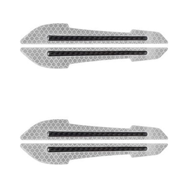 Sidaley Paquete de 2 pegatinas para coche, advertencia reflectante, tira de cristal retrovisor, decoración, cinta nocturna, calcomanía Automoción decorativa y accesorios Blanco