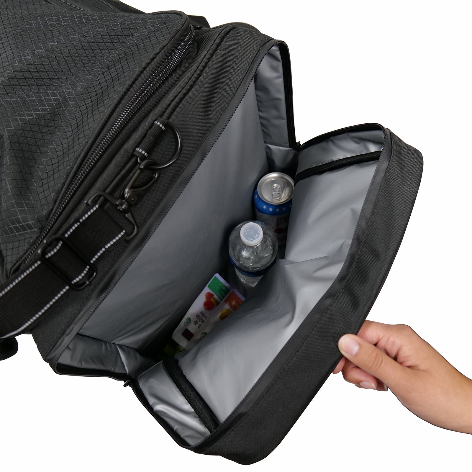 PowerNet Pro Duffle Bag, Softball Baseball Dual Bat Bag, Baseball Gear Shoulder Bag with Cooler Pocket and Padded Shoulder Strap (Duffle Bag, 1-Count)