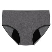 Lovzfmll Women's Period Underwear 3-Pack Cotton Briefs, Leak Proof Panties, Comfortable Menstrual Underwear with Full Coverage and Protection