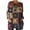 L, variant on Women Patchwork Plaid Print Blouse Casual Long Sleeve Loose Tunic Top with Pockets